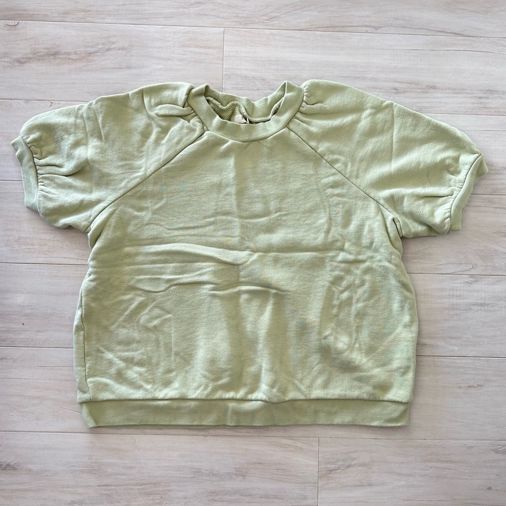 Madewell Light Green Short Sleeve Sweater